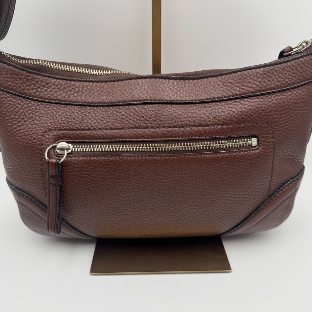 Auth Coach Y2K East West Pebbled Leather Soho Crossbody Handbag Brown F12321 - Picture 4 of 16